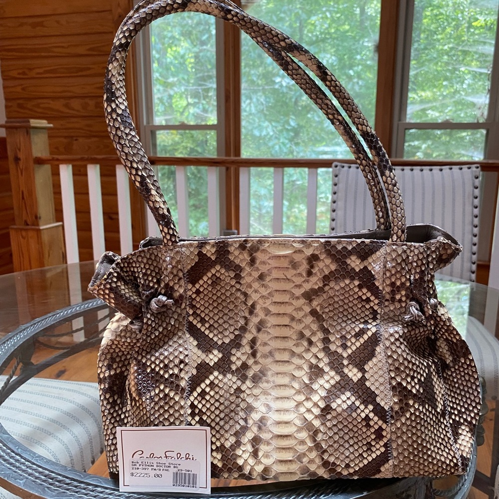 Carlos Falchi Small Python Doctor Bag - image 2
